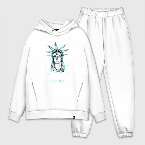 Мужской костюм оверсайз Статуя Свободы / Белый – фото 1