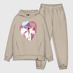 Мужской костюм оверсайз Tomoe and Nanami KIss, цвет: миндальный