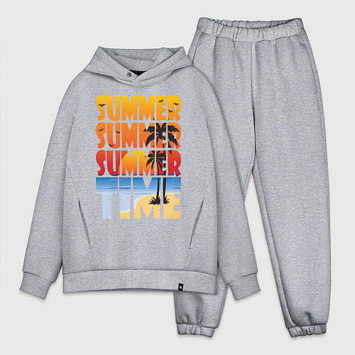 Мужской костюм оверсайз SUMMER TIME / Меланж – фото 1