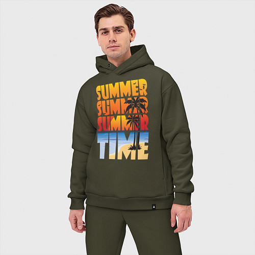 Мужской костюм оверсайз SUMMER TIME / Хаки – фото 3