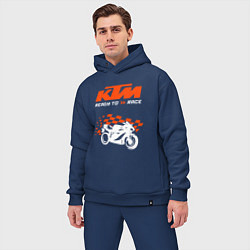 Мужской костюм оверсайз KTM MOTORCYCLES КТМ МОТОЦИКЛЫ, цвет: тёмно-синий — фото 2