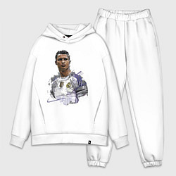 Мужской костюм оверсайз Cristiano Ronaldo Manchester United Portugal, цвет: белый