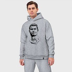 Мужской костюм оверсайз Ronaldo Manchester United Portugal, цвет: меланж — фото 2