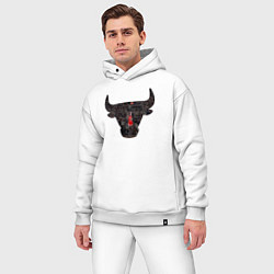 Мужской костюм оверсайз Bulls - Jordan, цвет: белый — фото 2