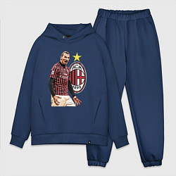 Мужской костюм оверсайз Zlatan Ibrahimovic Milan Italy, цвет: тёмно-синий