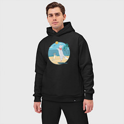 Мужской костюм оверсайз Cat Volleyball, цвет: черный — фото 2