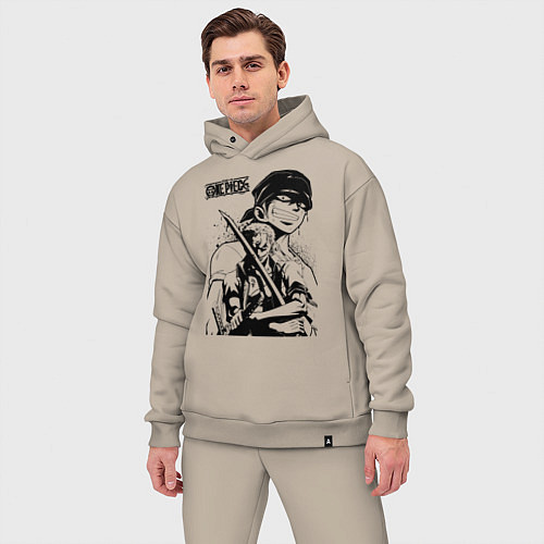 Мужской костюм оверсайз Ророноа Зоро One Piece / Миндальный – фото 3