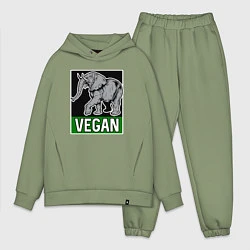 Мужской костюм оверсайз Vegan elephant, цвет: авокадо
