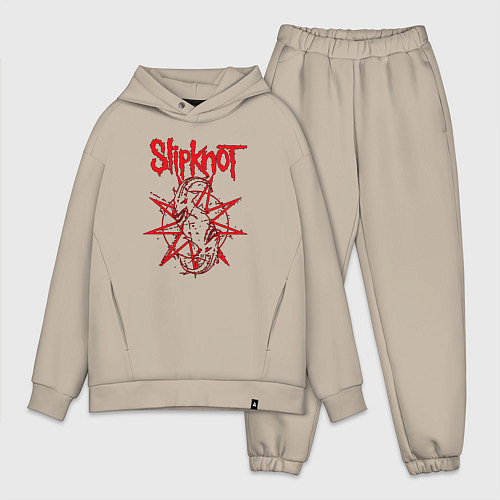 Мужской костюм оверсайз Slipknot Slip Goats Art / Миндальный – фото 1