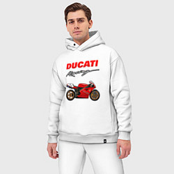 Мужской костюм оверсайз DUCATI ДУКАТИ MOTOSPORT, цвет: белый — фото 2