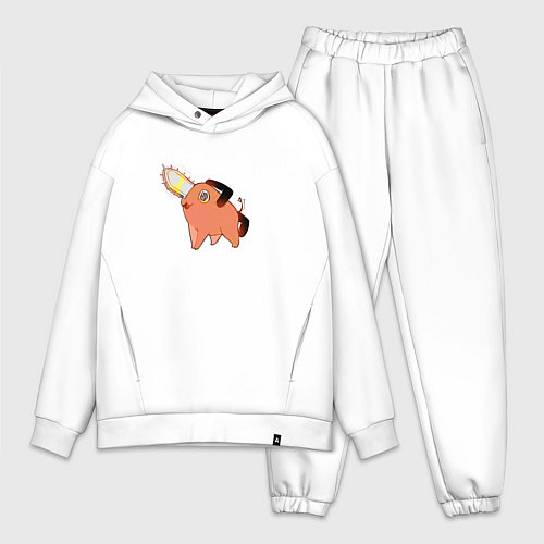 Мужской костюм оверсайз Почитта / Белый – фото 1