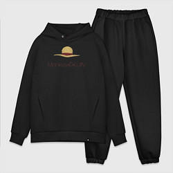 Мужской костюм оверсайз Monkey D Luffy One Piece, цвет: черный