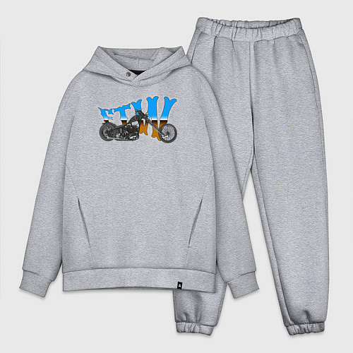 Мужской костюм оверсайз FTW / Меланж – фото 1