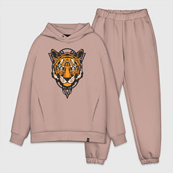 Мужской костюм оверсайз Tiger Style, цвет: пыльно-розовый