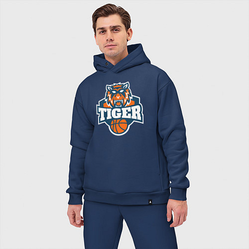 Мужской костюм оверсайз Tiger Basketball / Тёмно-синий – фото 3