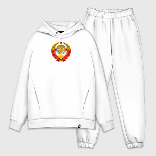 Мужской костюм оверсайз СССР / Белый – фото 1