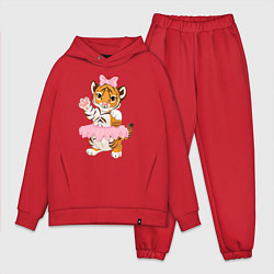 Мужской костюм оверсайз Tiger Girl, цвет: красный
