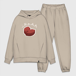 Мужской костюм оверсайз CREAM - Wu-Tang, цвет: миндальный