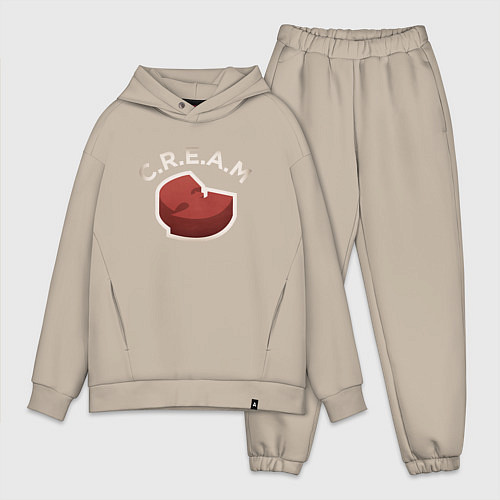 Мужской костюм оверсайз CREAM - Wu-Tang / Миндальный – фото 1