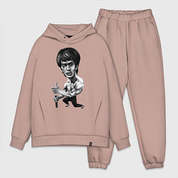 Мужской костюм оверсайз Bruce Lee, цвет: пыльно-розовый
