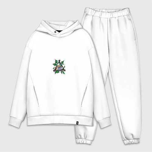 Мужской костюм оверсайз Graffiti clown / Белый – фото 1