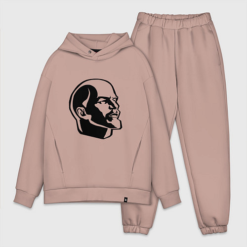 Мужской костюм оверсайз Ленин Владимир Ильич / Пыльно-розовый – фото 1