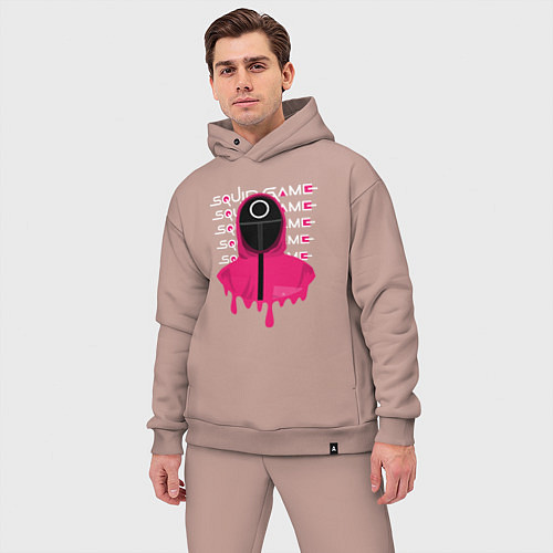 Мужской костюм оверсайз Squid Game / Пыльно-розовый – фото 3