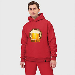 Мужской костюм оверсайз Национальный день пива, цвет: красный — фото 2