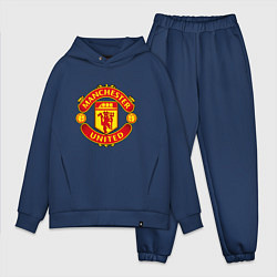 Мужской костюм оверсайз Манчестер Юнайтед логотип, цвет: тёмно-синий