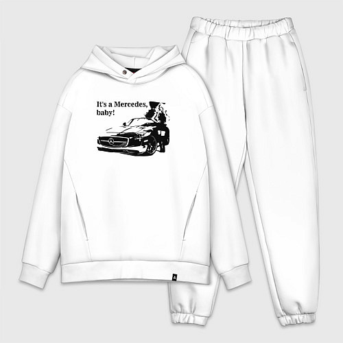 Мужской костюм оверсайз Это Мерседес, детка! / Белый – фото 1