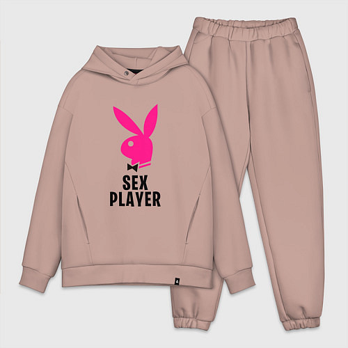 Мужской костюм оверсайз СЕКС ИГРОК PLAYBOY / Пыльно-розовый – фото 1