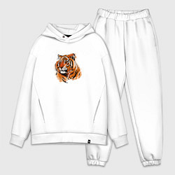 Мужской костюм оверсайз Tiger Stay real, цвет: белый