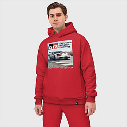 Мужской костюм оверсайз Toyota Gazoo Racing - легендарная спортивная коман, цвет: красный — фото 2