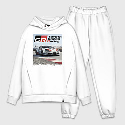 Мужской костюм оверсайз Toyota Gazoo Racing - легендарная спортивная коман, цвет: белый