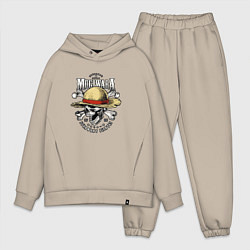 Мужской костюм оверсайз MUGIWARA ONE PIECE ВАН ПИС, цвет: миндальный