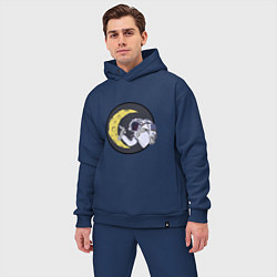 Мужской костюм оверсайз Лунный астронавт, цвет: тёмно-синий — фото 2