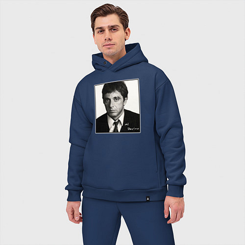 Мужской костюм оверсайз Аль Пачино Al Pacino / Тёмно-синий – фото 3