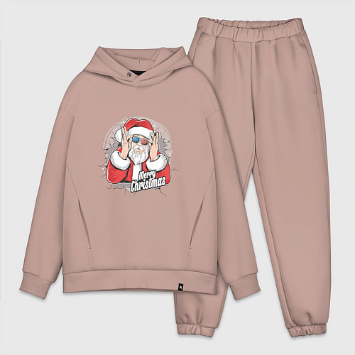 Мужской костюм оверсайз Cool Santa / Пыльно-розовый – фото 1