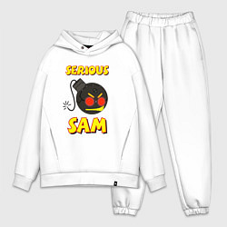 Мужской костюм оверсайз Serious Sam Bomb Logo, цвет: белый