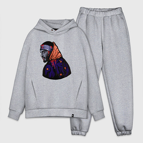 Мужской костюм оверсайз Опасный Многознаал / Меланж – фото 1