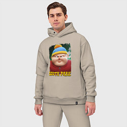 Мужской костюм оверсайз Eric Cartman 3D South Park, цвет: миндальный — фото 2