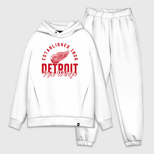 Мужской костюм оверсайз Detroit Red Wings Детройт Ред Вингз / Белый – фото 1