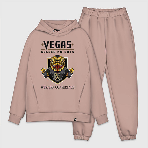 Мужской костюм оверсайз Vegas Golden Knights Вегас Золотые Рыцари / Пыльно-розовый – фото 1