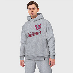 Мужской костюм оверсайз Washington Nationals - baseball team!, цвет: меланж — фото 2