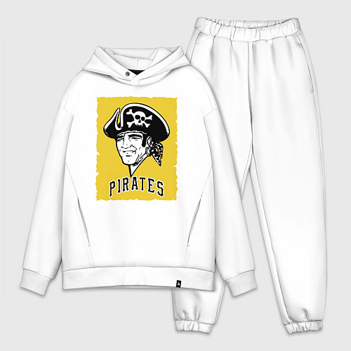 Мужской костюм оверсайз Pittsburgh Pirates baseball / Белый – фото 1