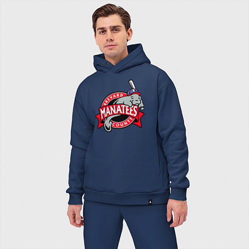 Мужской костюм оверсайз Brevard County Manatees - baseball team / Тёмно-синий – фото 3