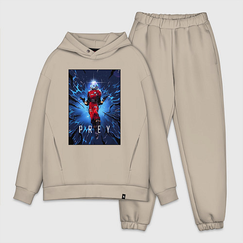 Мужской костюм оверсайз Prey, Морган Ю / Миндальный – фото 1