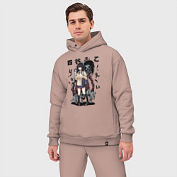 Мужской костюм оверсайз Мико и монстр, цвет: пыльно-розовый — фото 2