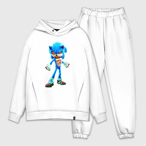 Мужской костюм оверсайз Соник EXE / Белый – фото 1