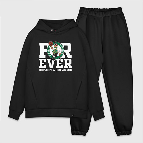 Мужской костюм оверсайз FOREVER NOT JUST WHEN WE WIN, BOSTON CELTICS, БОСТ / Черный – фото 1